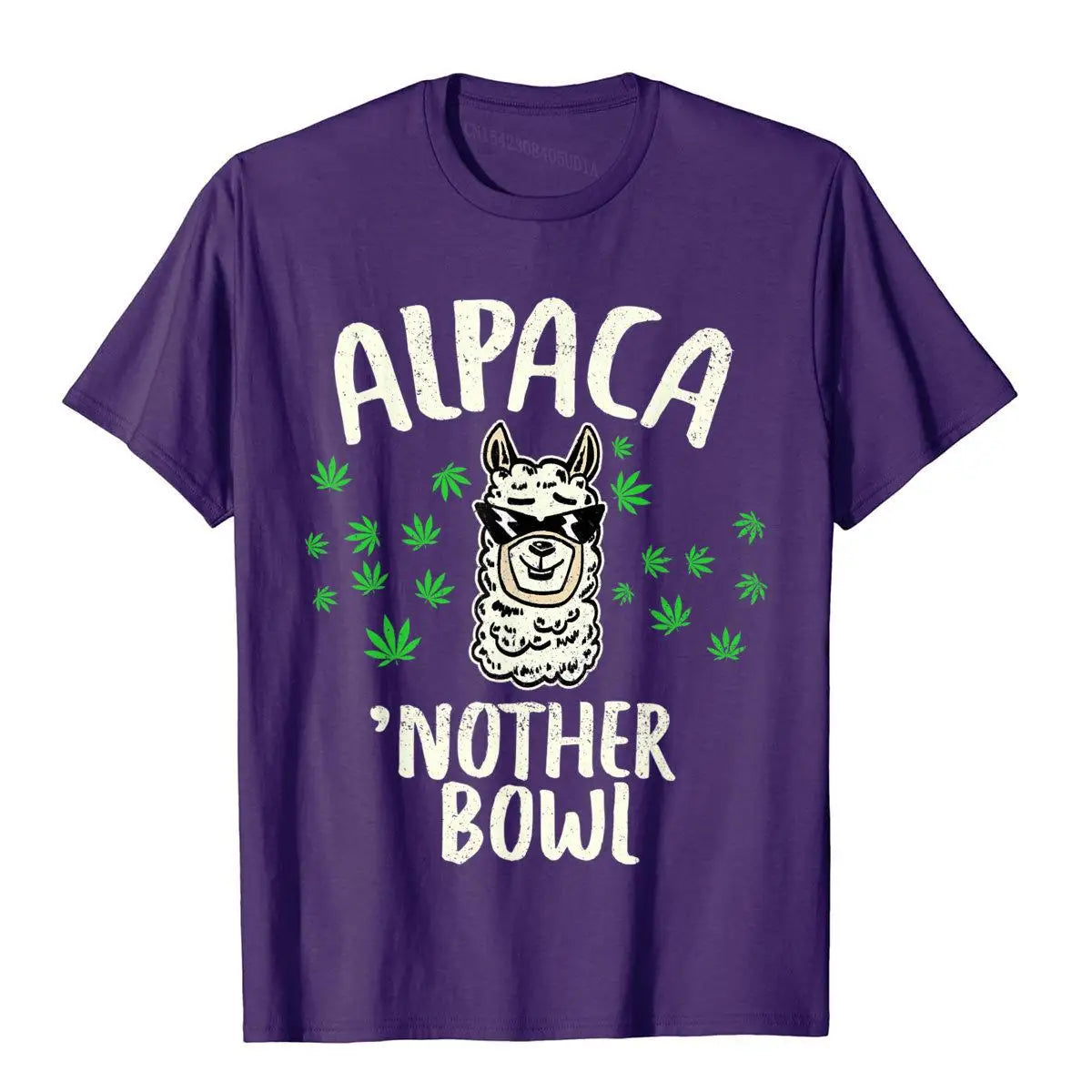 Alpaca 'Nother Bowl Funny Marijuana Weed Smoker T-Shirt High Quality Novelty Top T-Shirts Cotton T Shirt For Men England Style