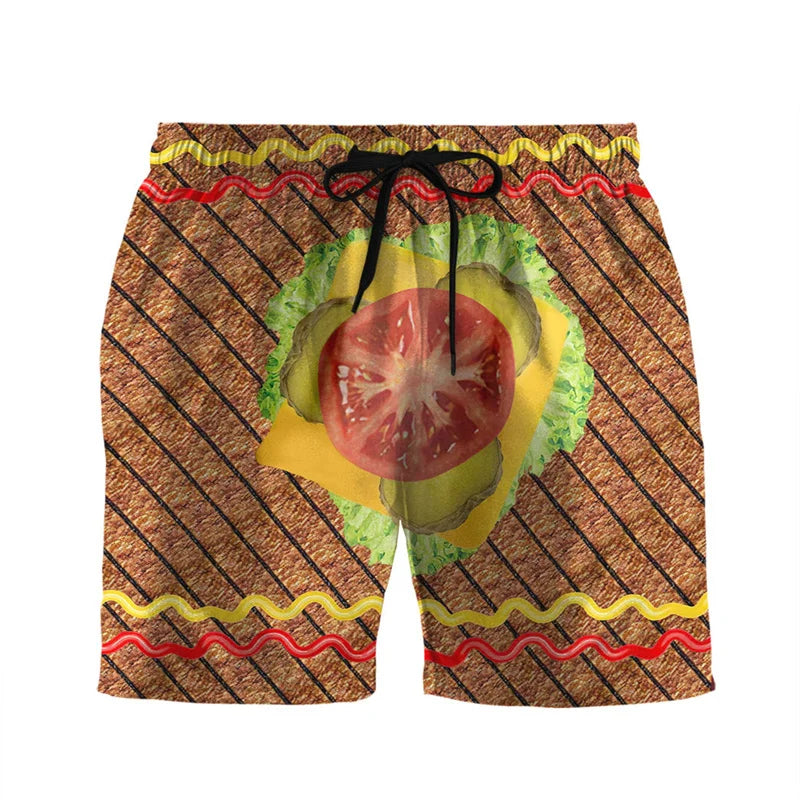 Funny Tanks 3d Print Men Hawaiian Beach Shorts Summer Swim Trunks Casual Street Short Pants Vacation Beachwear Swim Trunks